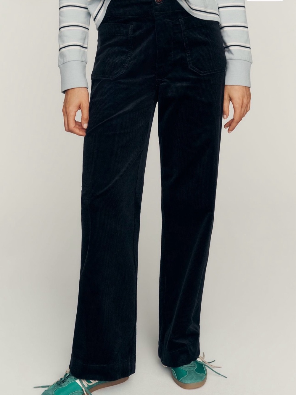 Maeve The Colette by Anthropologie black corduroy pants